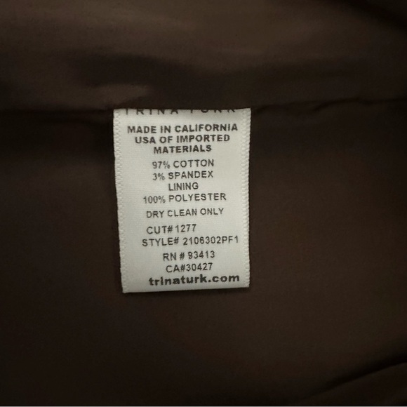 Trina Turk Women’s Tropical Print Ruffle-Hem 100% Cotton Dress Size 8 - Picture 6 of 8